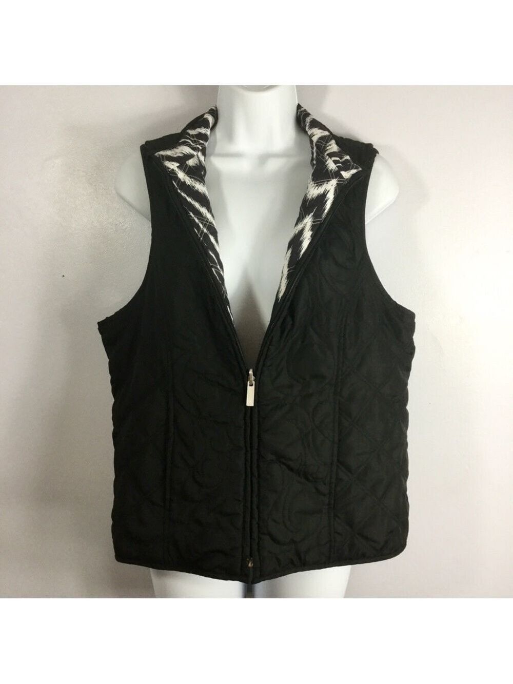 𝅺Westbound Reversible Puffer Vest Zip Front With Pockets Size MP